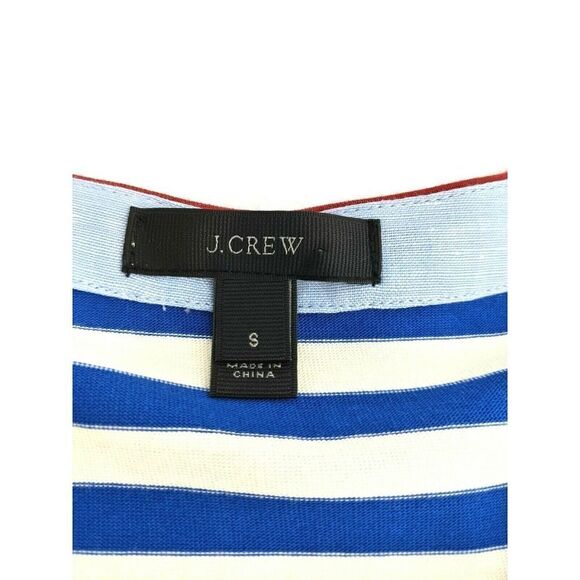 J. Crew Nautical Long Dress Striped Lace Up Sammie Baltic - Picture 7 of 13